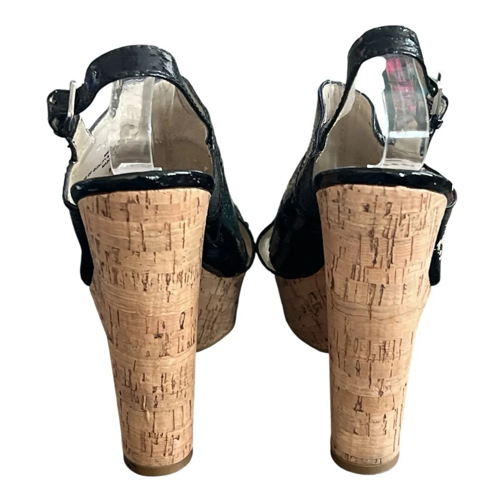 Nine West Black and Tan Platform Heels Size 10 NWOT